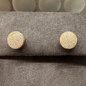 SHAY jewelry Pave and Gold Stud Earrings